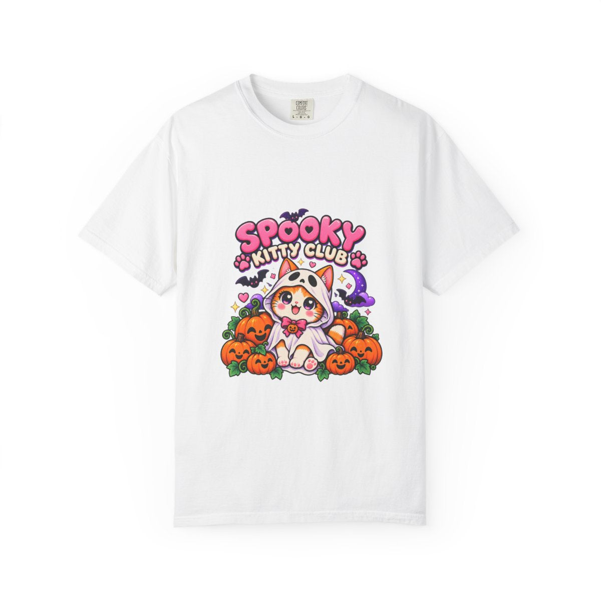 Spooky Kitty Club Kitten Tee | Halloween Pumpkin Ghost Cat Design