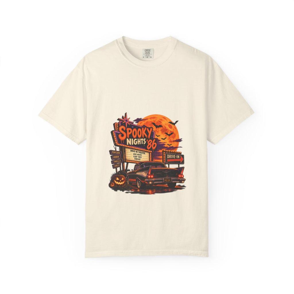Spooky Nights 86 Retro Haunted Diner T-Shirt | Pumpkin Moon, Jack-o'-Lantern