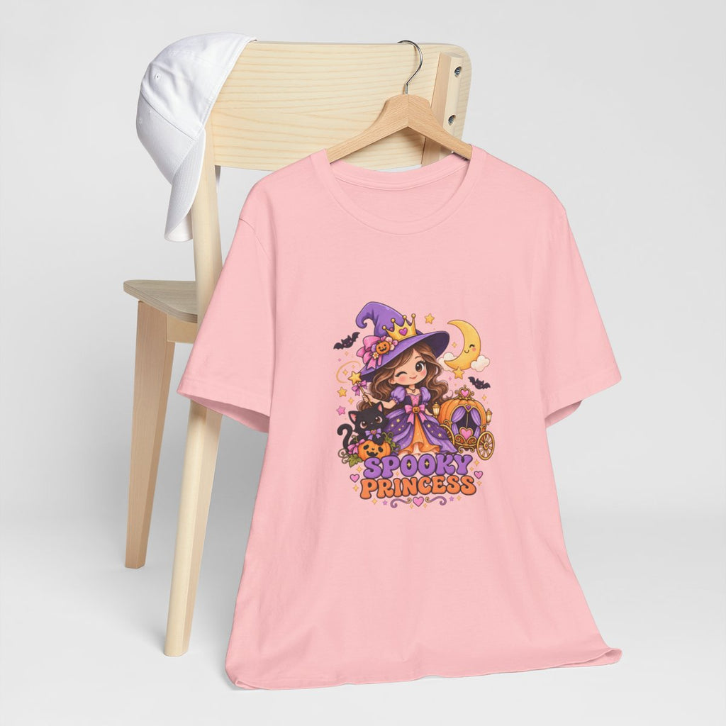Spooky Princess witch illustration T-Shirt | Halloween pumpkin cat moon