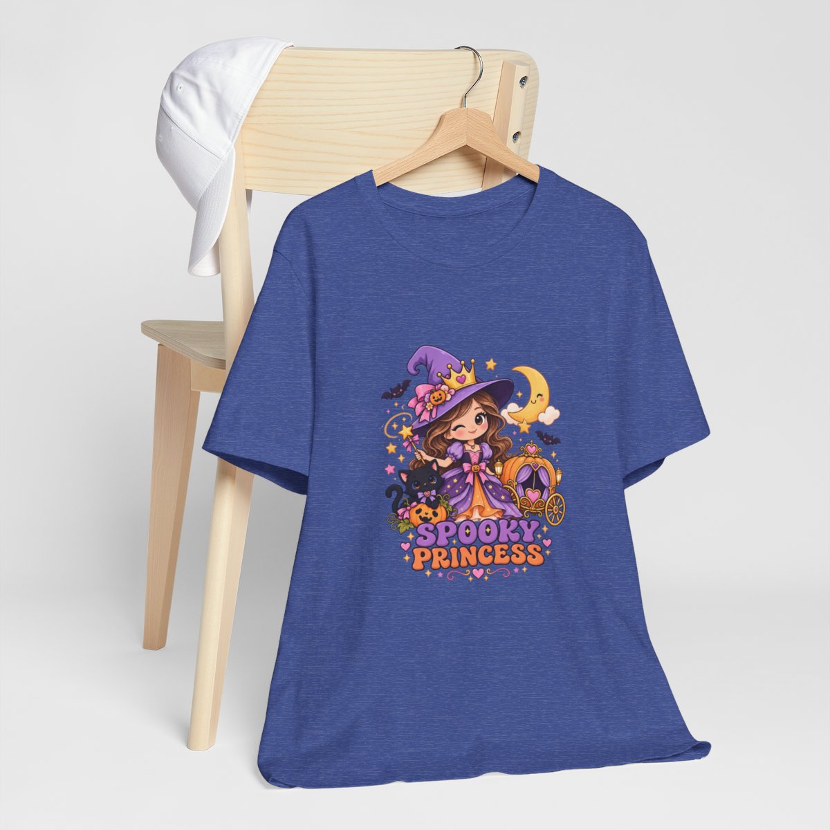 Spooky Princess witch illustration T-Shirt | Halloween pumpkin cat moon