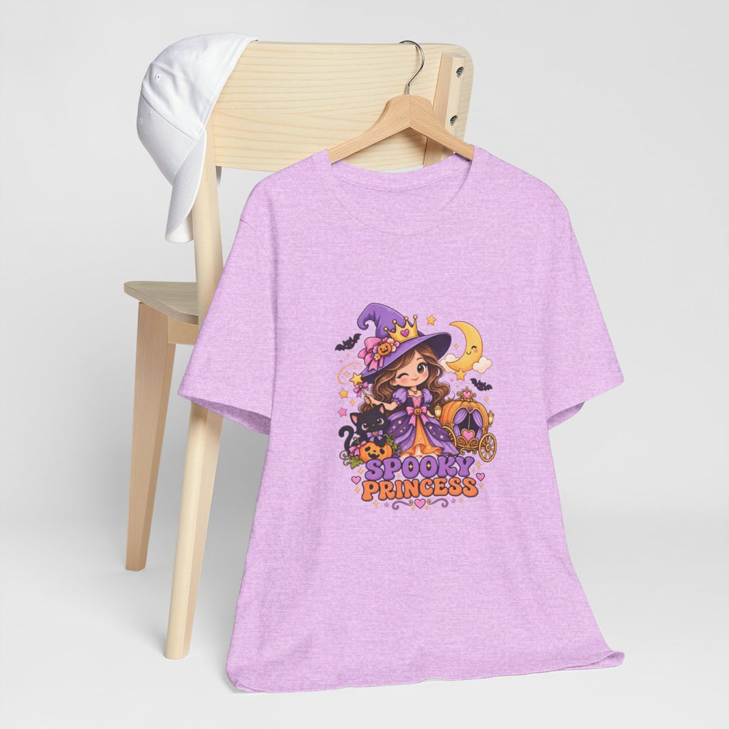 Spooky Princess witch illustration T-Shirt | Halloween pumpkin cat moon