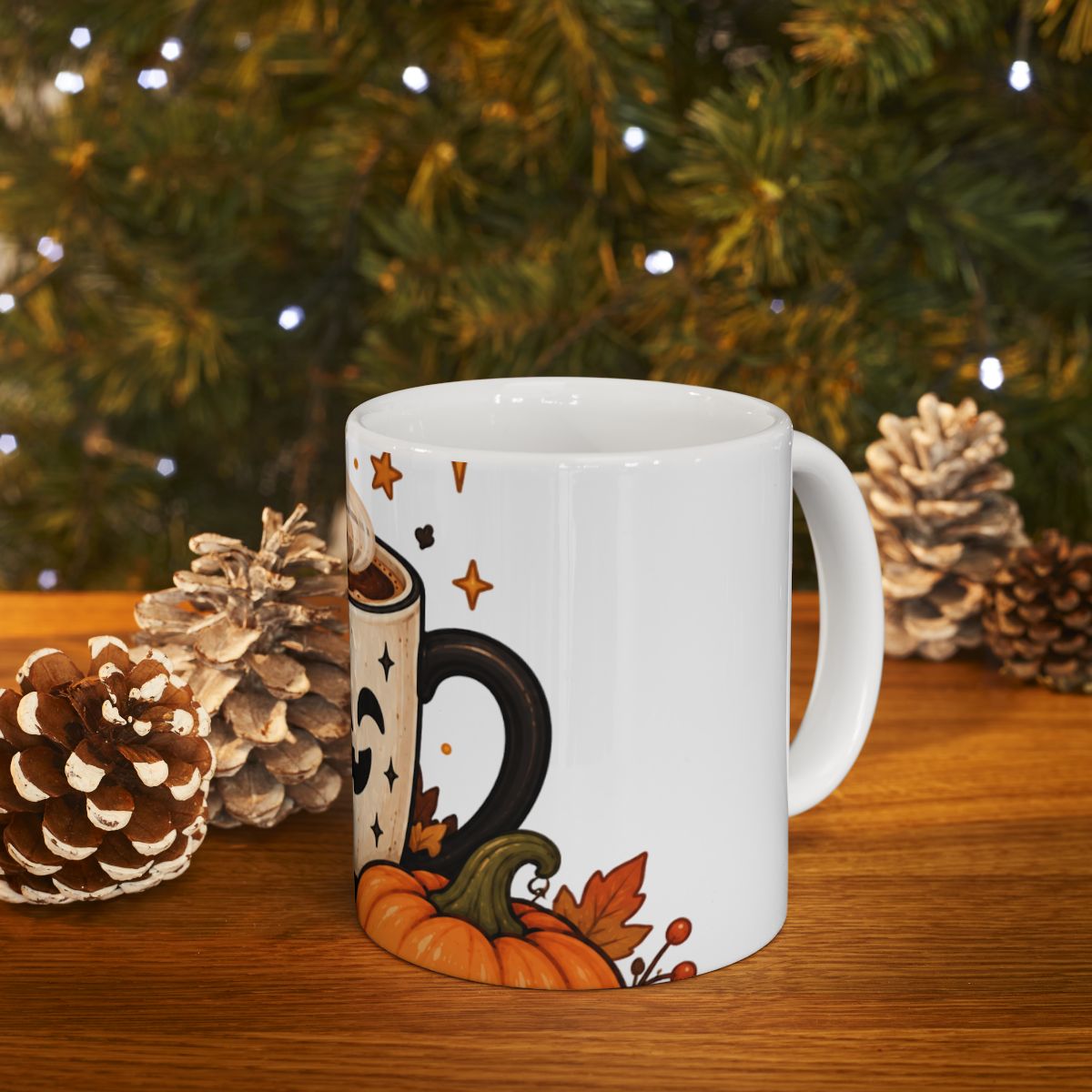 Spooky Pumpkin Coffee Mug | Halloween Ceramic Mug