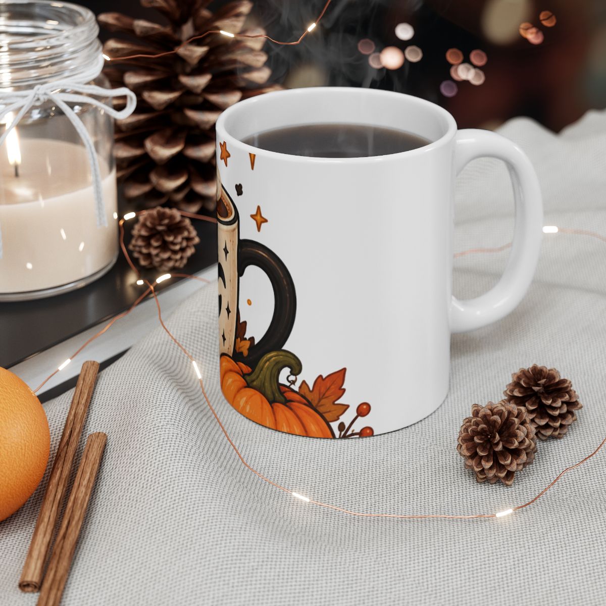 Spooky Pumpkin Coffee Mug | Halloween Ceramic Mug