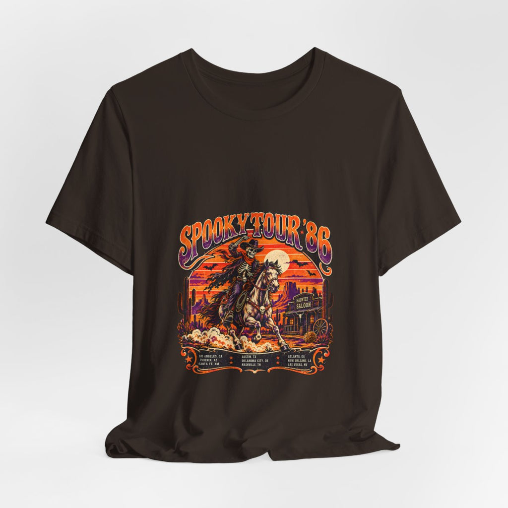 Spooky Rodeo Cowboy Skull Western Tee | Desert Sunset, Cactus Graphics
