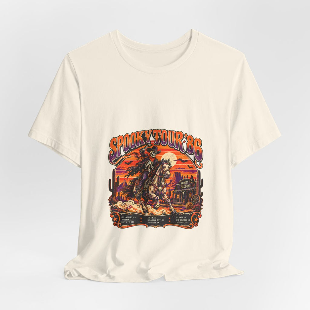 Spooky Rodeo Cowboy Skull Western Tee | Desert Sunset, Cactus Graphics