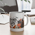 Spooky Sips skeleton coffee mug | Halloween ceramic mug