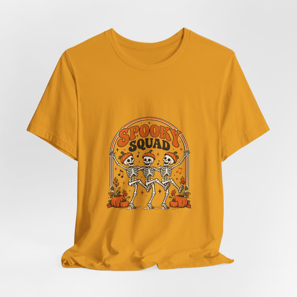 Spooky Squad Skeletons Tee | Halloween Skeleton Dance Pumpkin Shirt