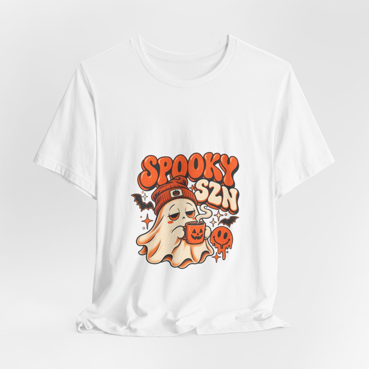 Spooky SZN Ghost Tee | Halloween ghost, pumpkins, bats