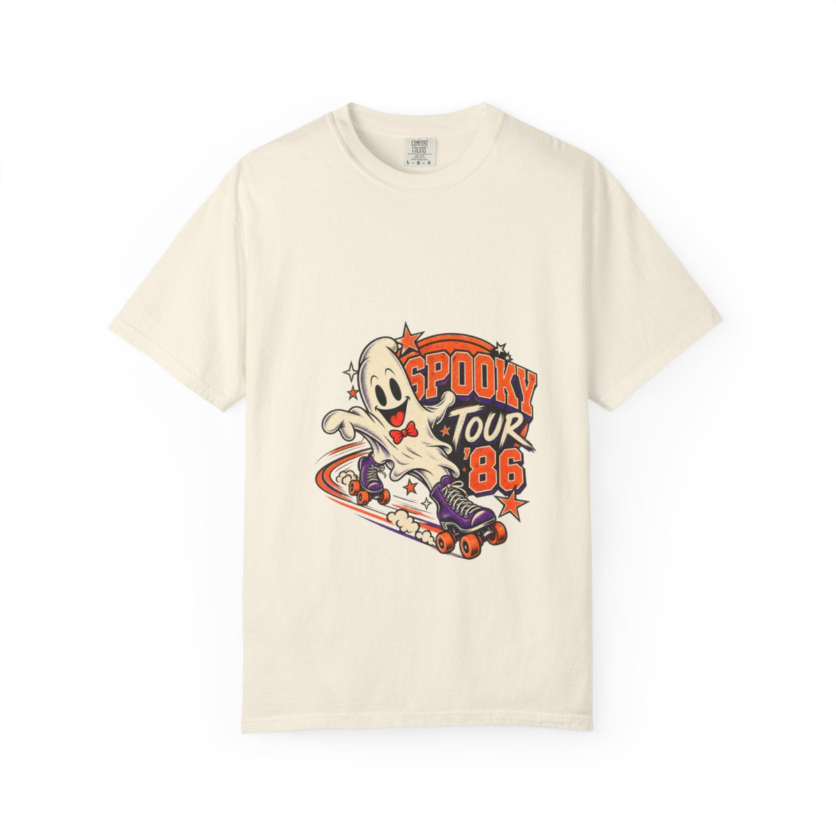 Spooky Tour 86 Skateboarding Ghost T-Shirt | Halloween Skate Tee