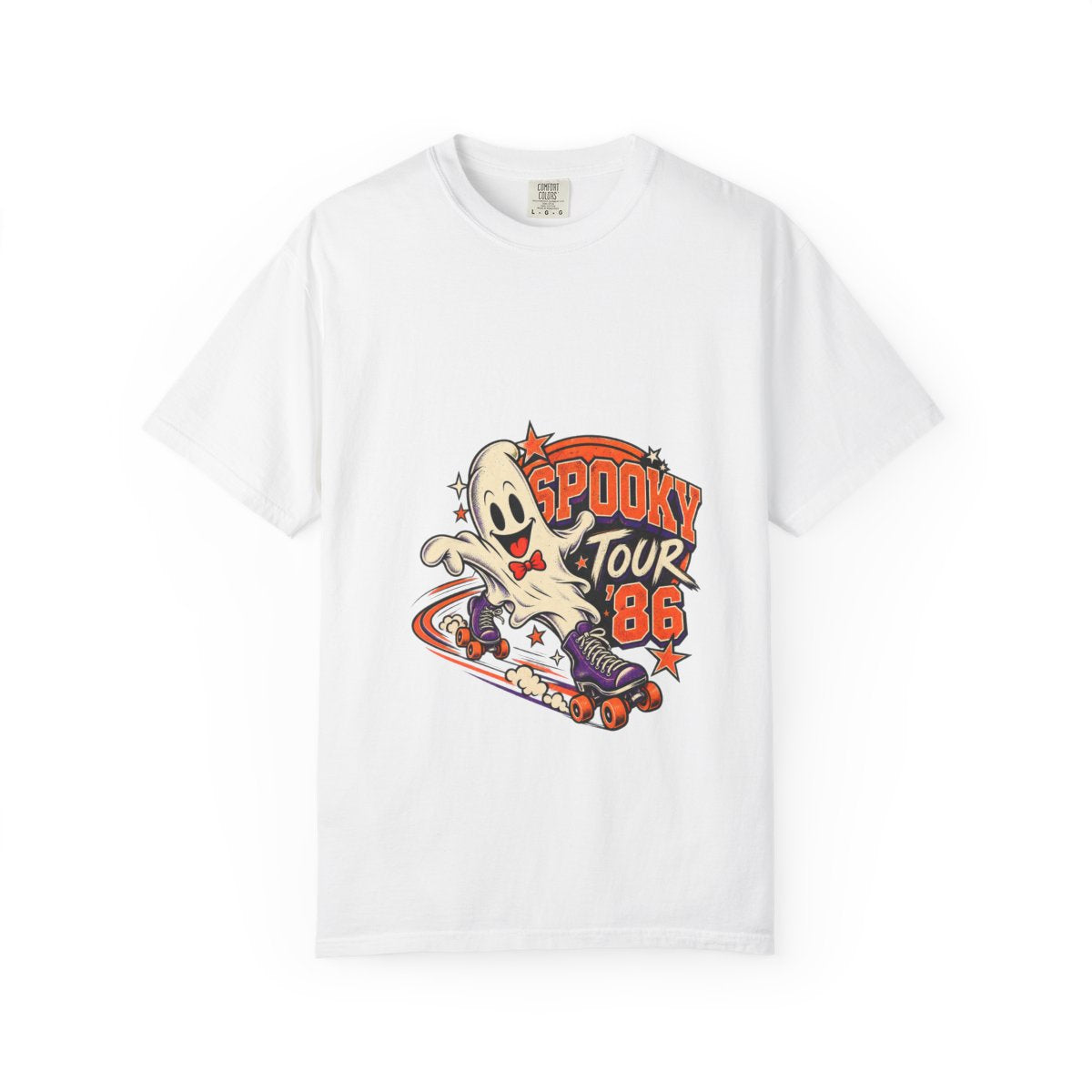 Spooky Tour 86 Skateboarding Ghost T-Shirt | Halloween Skate Tee