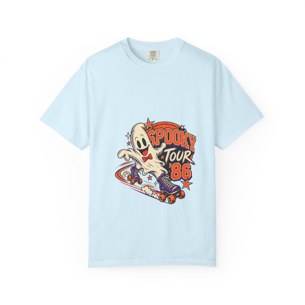 Spooky Tour 86 Skateboarding Ghost T-Shirt | Halloween Skate Tee