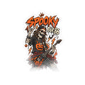 Spooky Tour '86 Sticker, Skeleton Guitarist Halloween Rock Decal