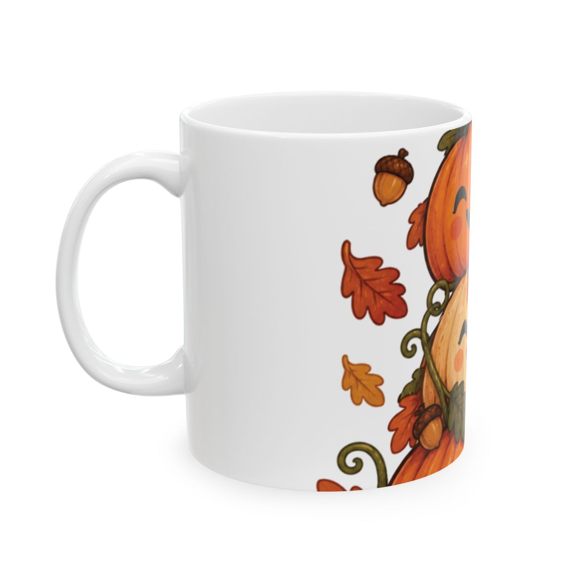 Stacked Smiling Pumpkins mug | Ceramic Mug