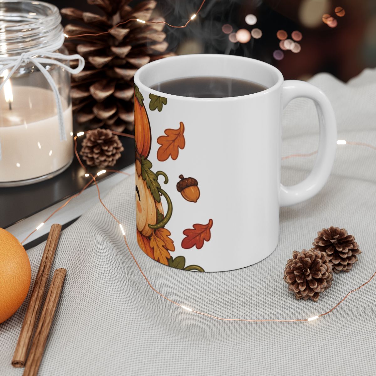 Stacked Smiling Pumpkins mug | Ceramic Mug