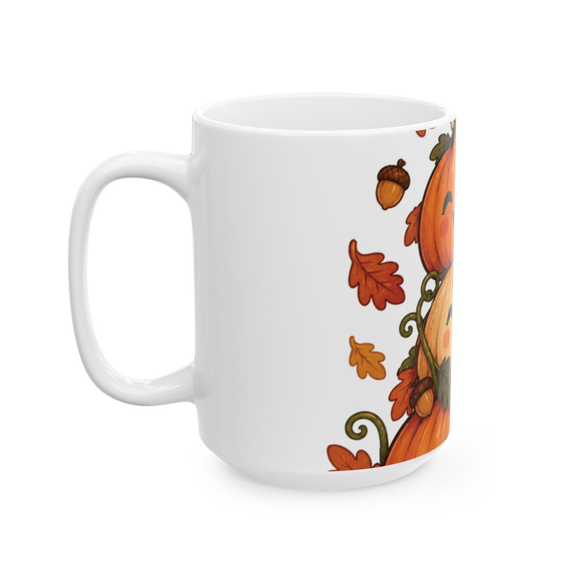Stacked Smiling Pumpkins mug | Ceramic Mug