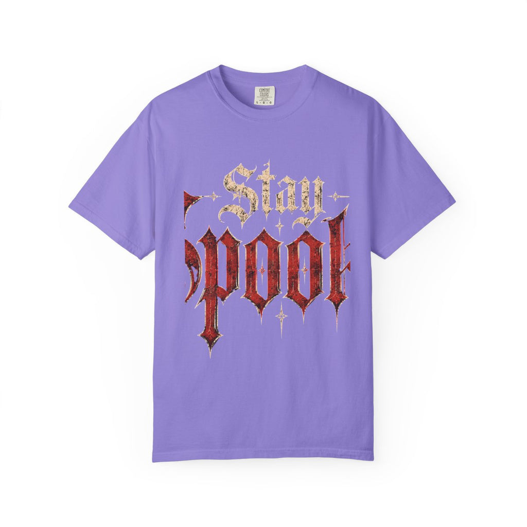 Stay Spooky Shirt, Gothic Halloween Lettering Garment-Dyed Comfort Tee
