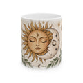 Sun and Moon Face celestial mug | Ceramic Mug