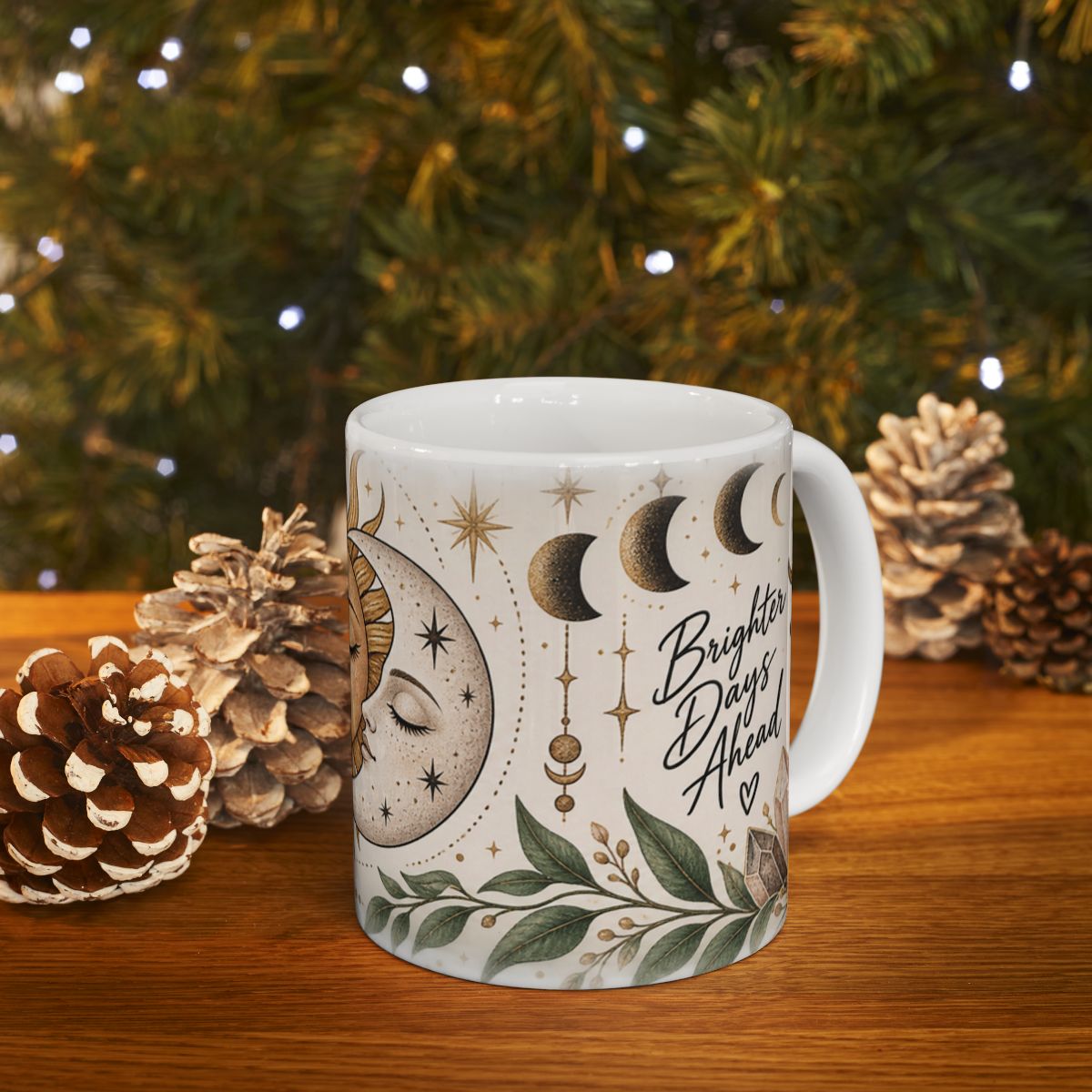 Sun and Moon Face celestial mug | Ceramic Mug