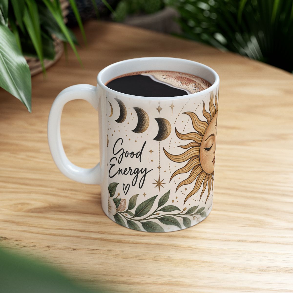 Sun and Moon Face celestial mug | Ceramic Mug