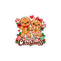 Sweet Christmas Gingerbread Sticker | Cute Gingerbread Couple Vinyl Decal