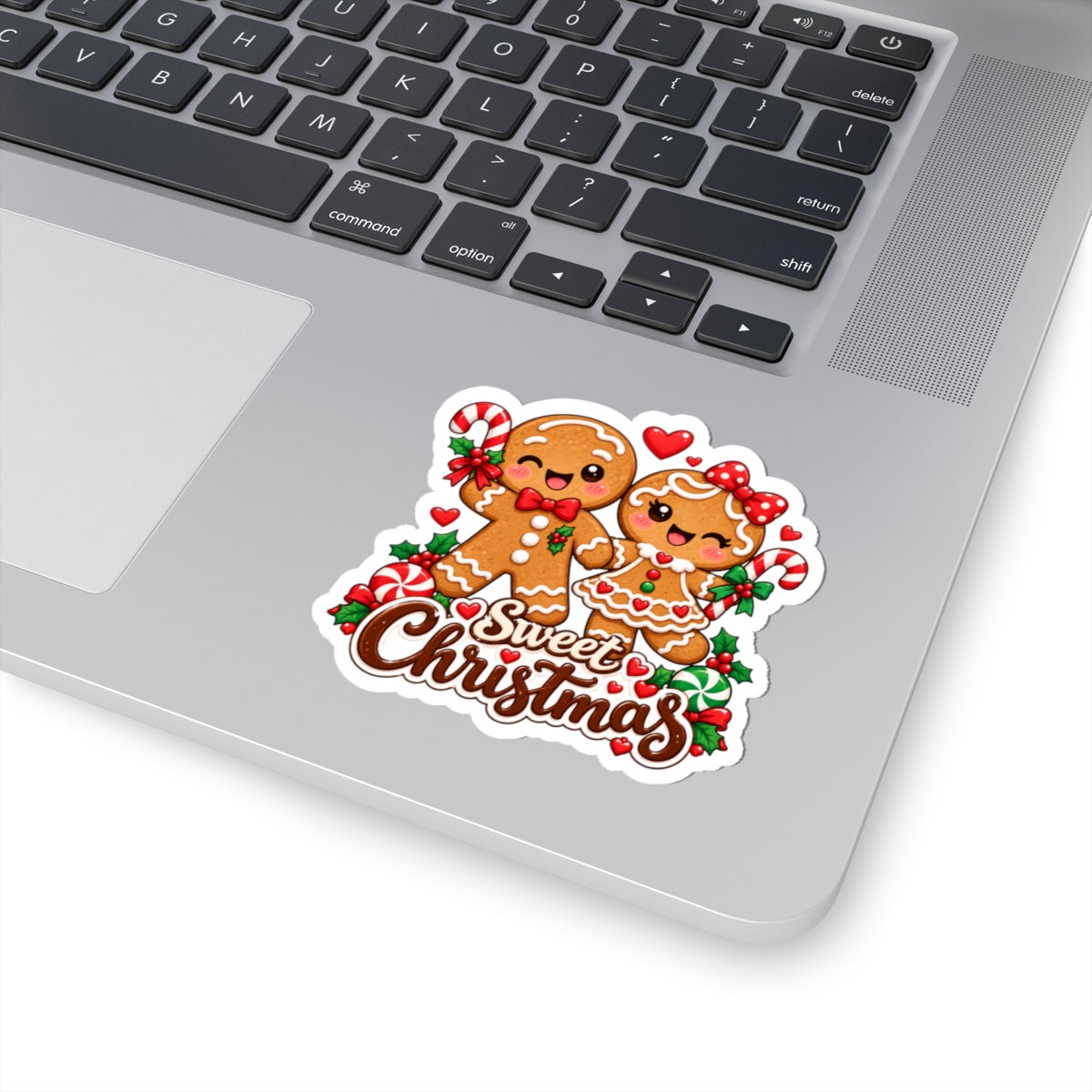 Sweet Christmas Gingerbread Sticker | Cute Gingerbread Couple Vinyl Decal