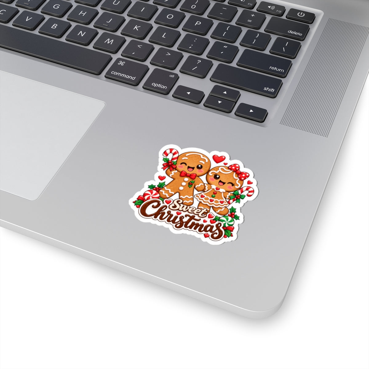 Sweet Christmas Gingerbread Sticker | Cute Gingerbread Couple Vinyl Decal