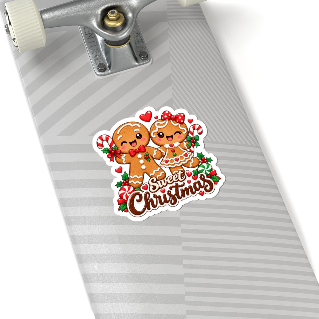 Sweet Christmas Gingerbread Sticker | Cute Gingerbread Couple Vinyl Decal