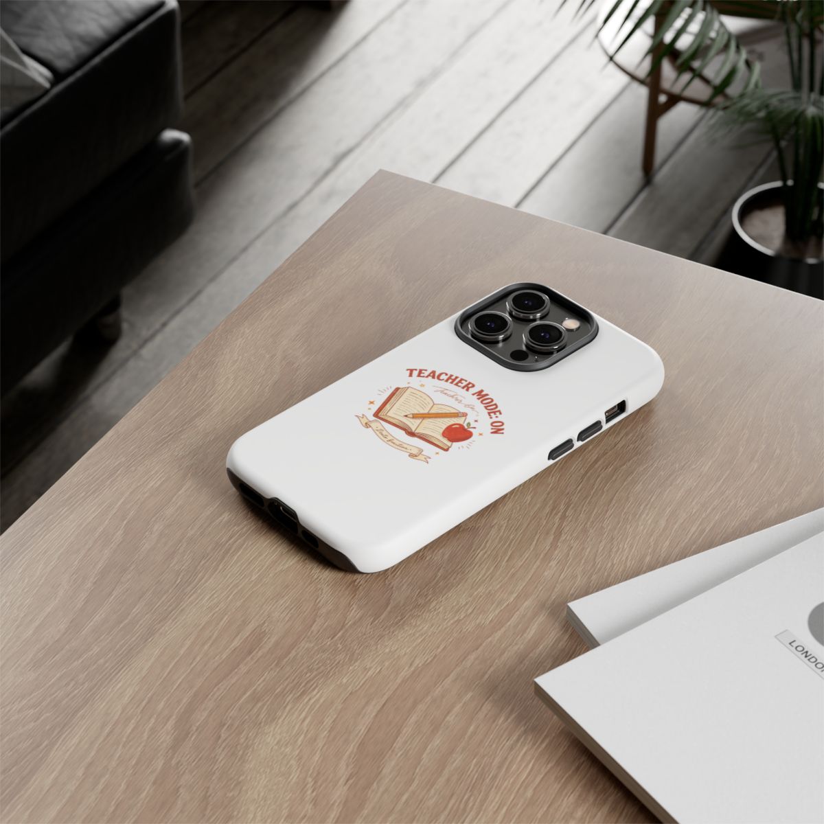 Teacher Mode On Book And Apple Phone Case - iPhone 14 Pro