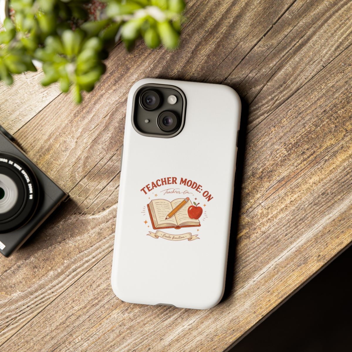 Teacher Mode On Book And Apple Phone Case - iPhone 15