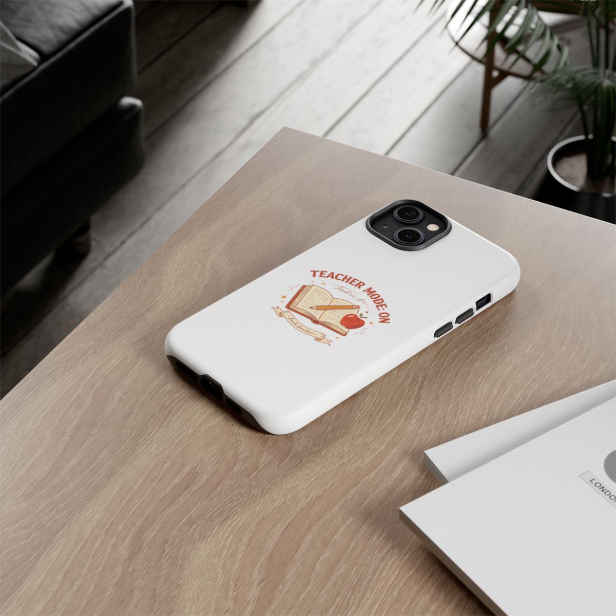 Teacher Mode On Book And Apple Phone Case - iPhone 14 Plus