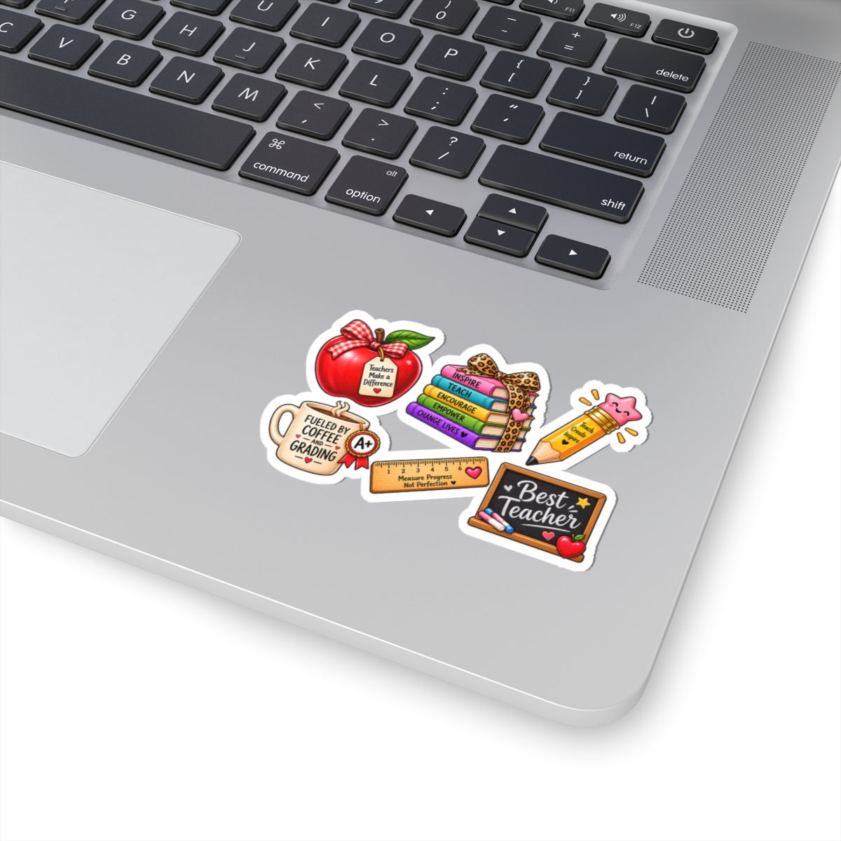 Teacher Sticker Set Kiss-Cut Stickers | Apple, Books, Pencil, Ruler
