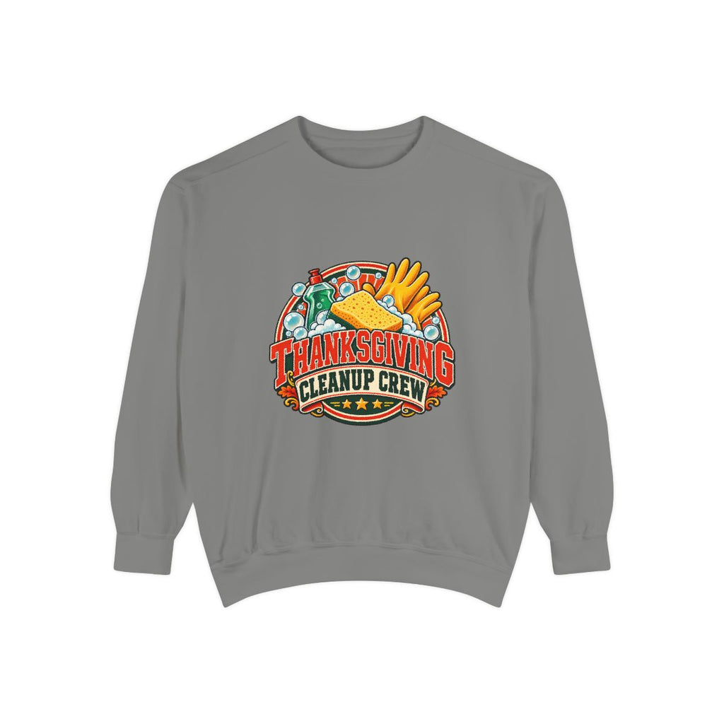 Thanksgiving Cleanup Crew Sweatshirt | Holiday Turkey Fries Pie Design