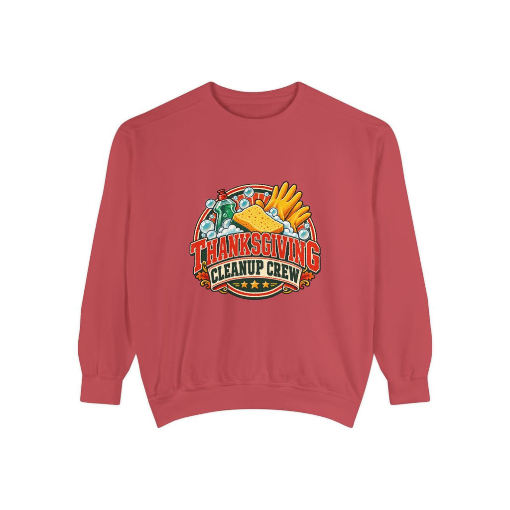 Thanksgiving Cleanup Crew Sweatshirt | Holiday Turkey Fries Pie Design