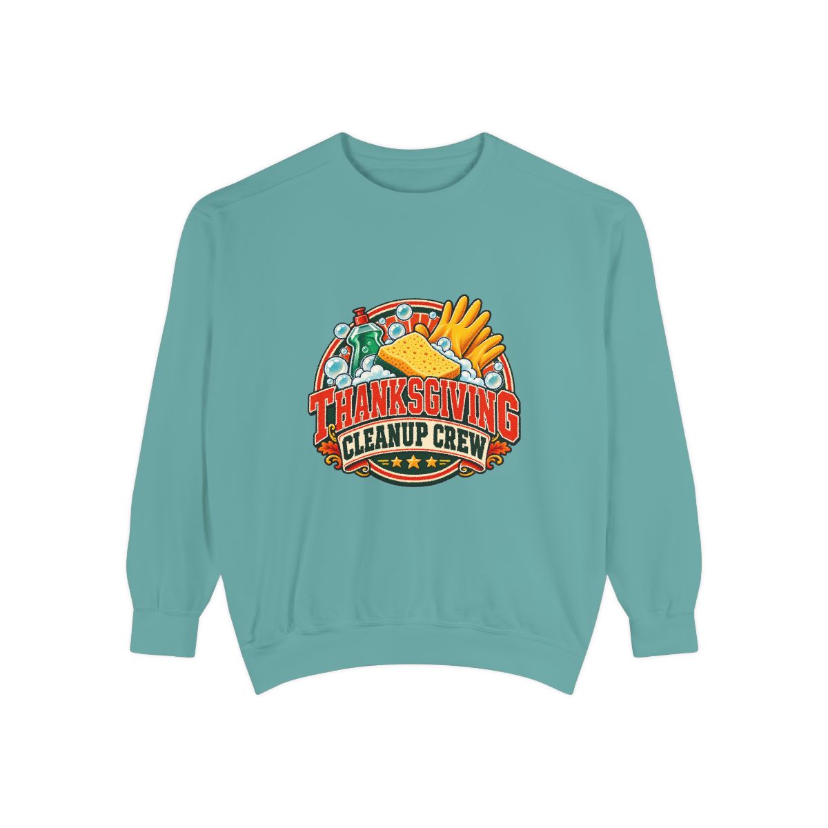 Thanksgiving Cleanup Crew Sweatshirt | Holiday Turkey Fries Pie Design
