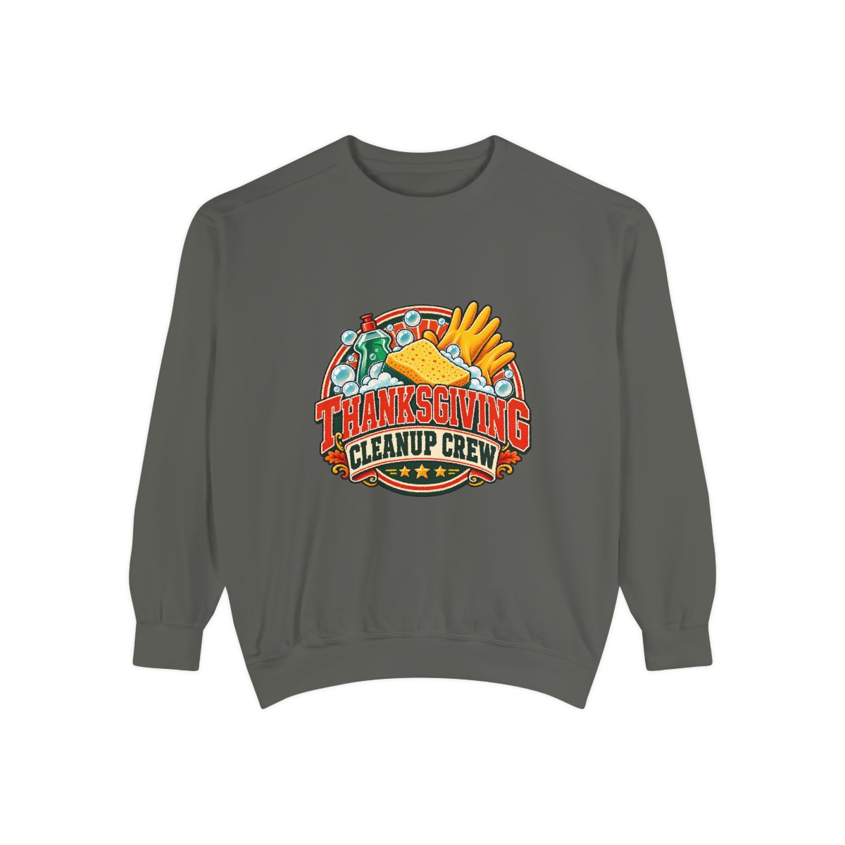 Thanksgiving Cleanup Crew Sweatshirt | Holiday Turkey Fries Pie Design