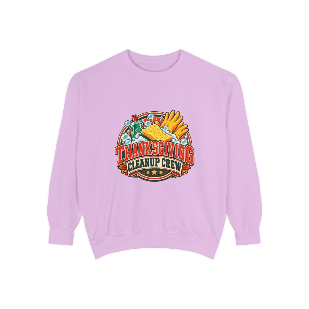 Thanksgiving Cleanup Crew Sweatshirt | Holiday Turkey Fries Pie Design