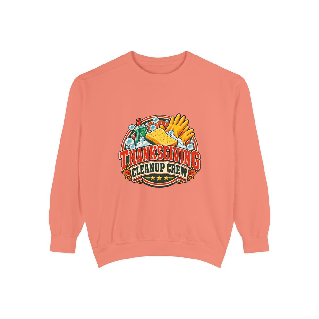 Thanksgiving Cleanup Crew Sweatshirt | Holiday Turkey Fries Pie Design