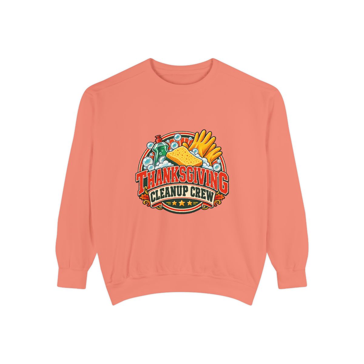 Thanksgiving Cleanup Crew Sweatshirt | Holiday Turkey Fries Pie Design
