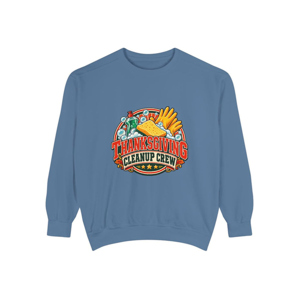 Thanksgiving Cleanup Crew Sweatshirt | Holiday Turkey Fries Pie Design