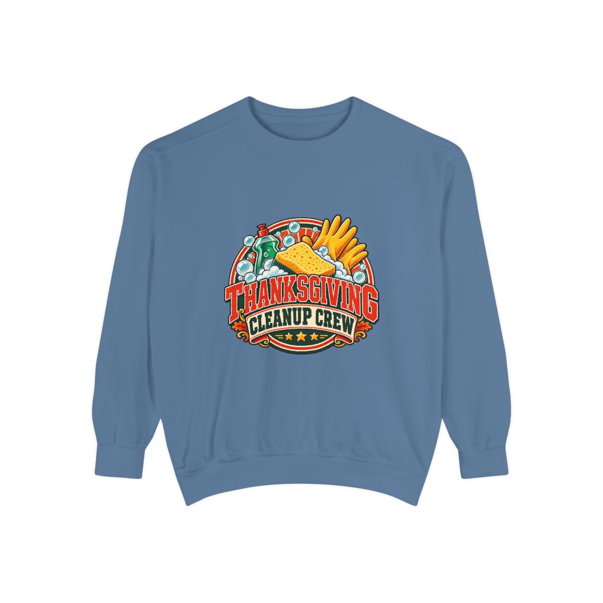 Thanksgiving Cleanup Crew Sweatshirt | Holiday Turkey Fries Pie Design