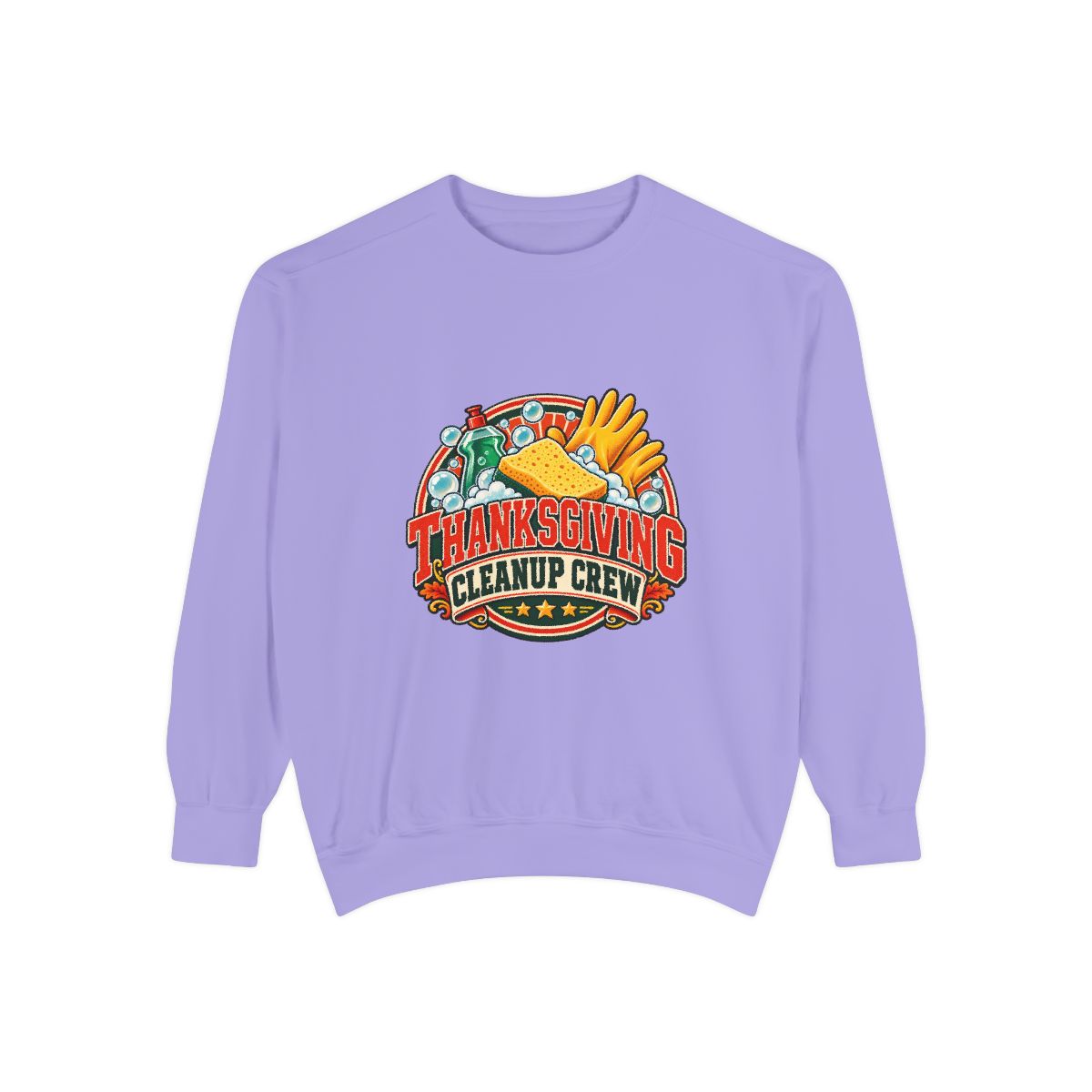 Thanksgiving Cleanup Crew Sweatshirt | Holiday Turkey Fries Pie Design