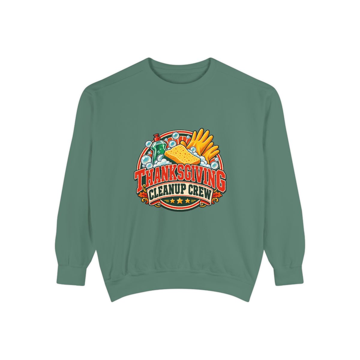 Thanksgiving Cleanup Crew Sweatshirt | Holiday Turkey Fries Pie Design
