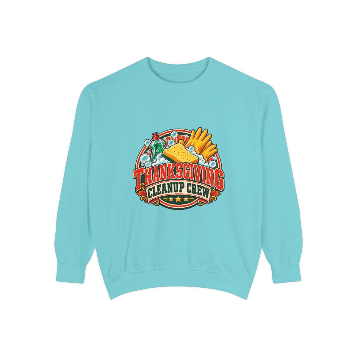 Thanksgiving Cleanup Crew Sweatshirt | Holiday Turkey Fries Pie Design