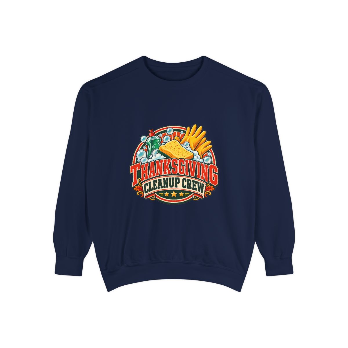Thanksgiving Cleanup Crew Sweatshirt | Holiday Turkey Fries Pie Design