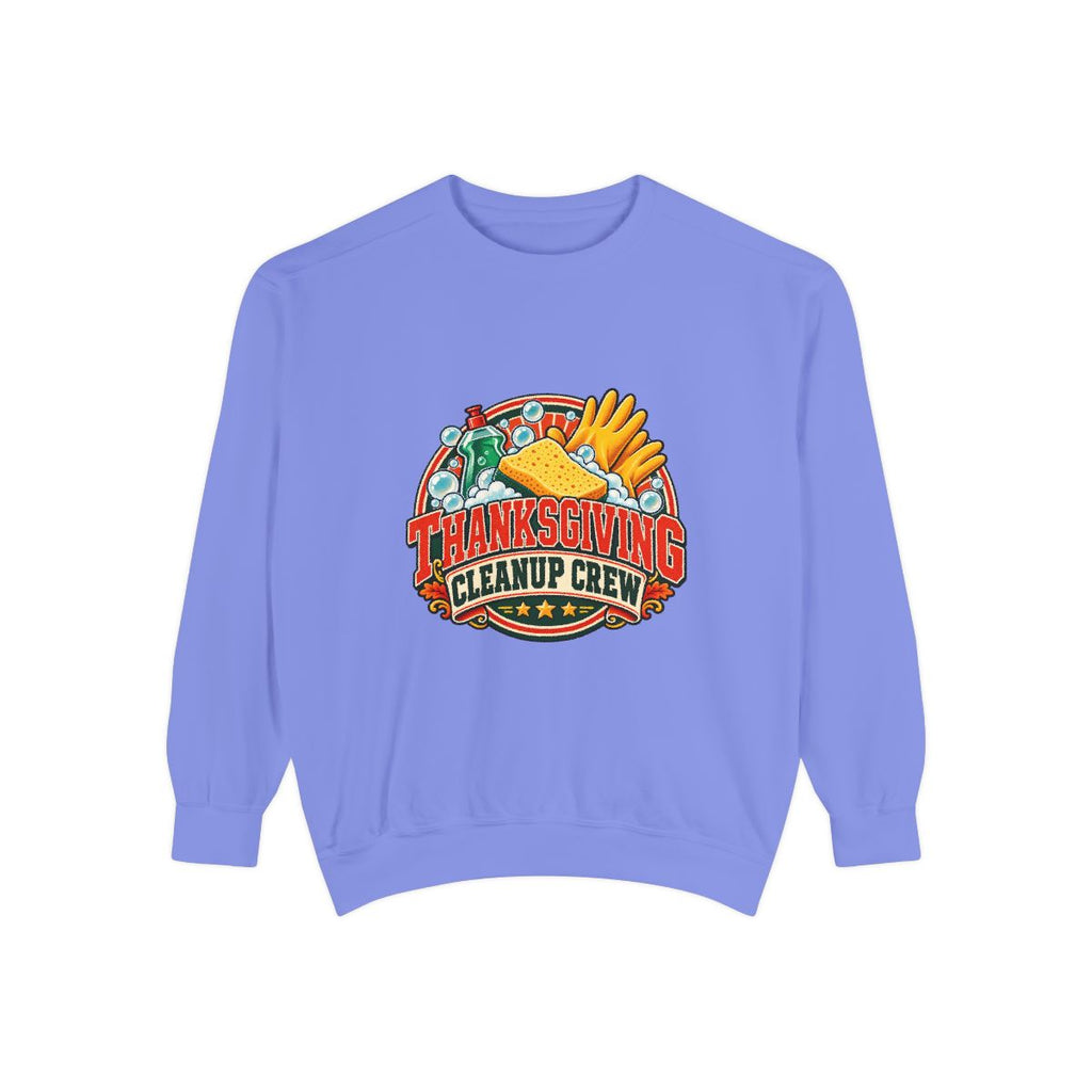 Thanksgiving Cleanup Crew Sweatshirt | Holiday Turkey Fries Pie Design