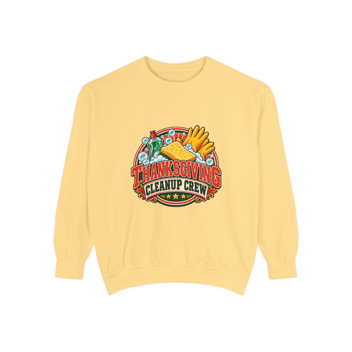 Thanksgiving Cleanup Crew Sweatshirt | Holiday Turkey Fries Pie Design