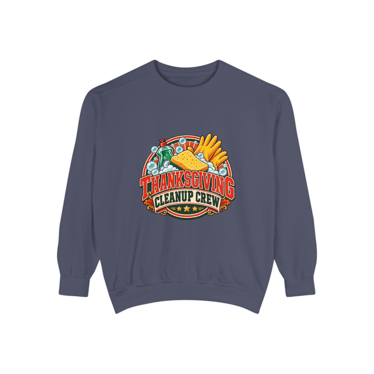 Thanksgiving Cleanup Crew Sweatshirt | Holiday Turkey Fries Pie Design