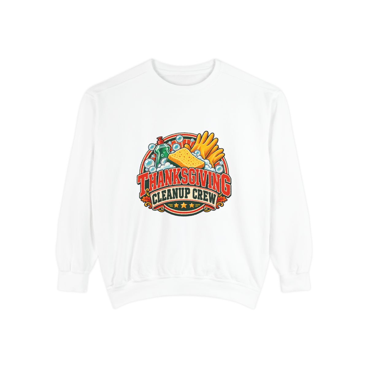 Thanksgiving Cleanup Crew Sweatshirt | Holiday Turkey Fries Pie Design