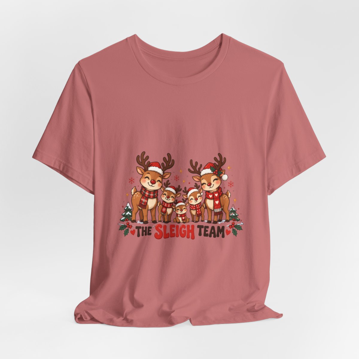 The Sleigh Team Reindeer Tee | Christmas Holiday Shirt