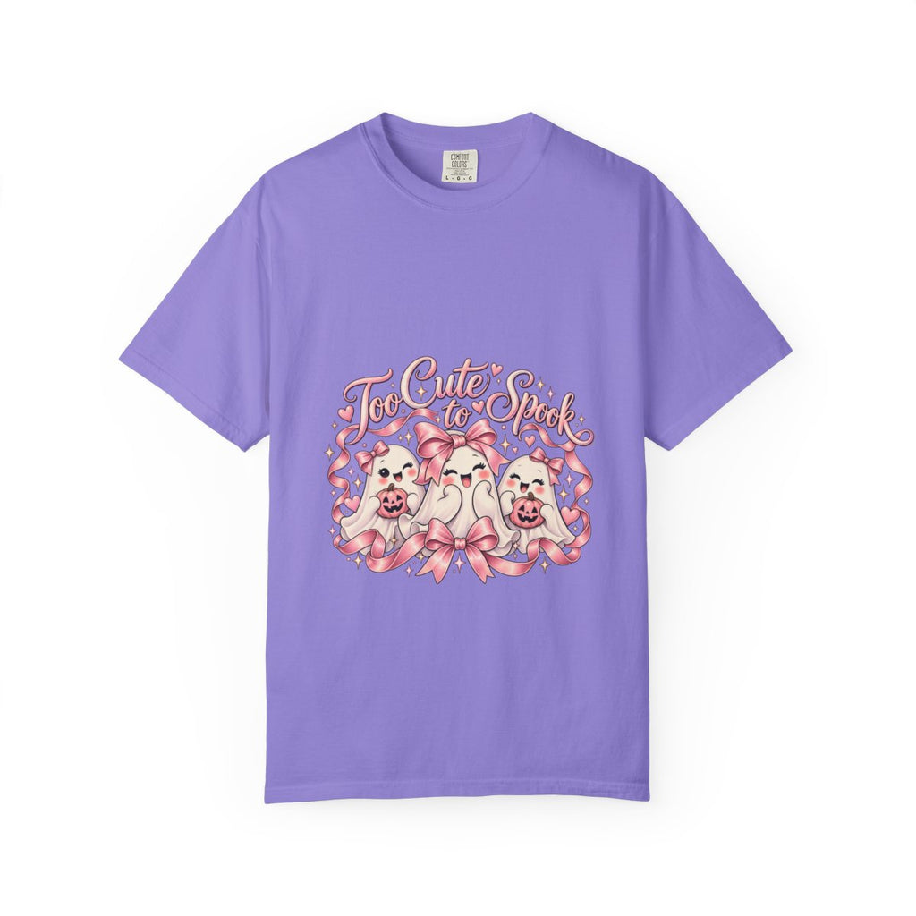 Too Cute to Spook T-Shirt | Kawaii Ghosts and Bows Halloween